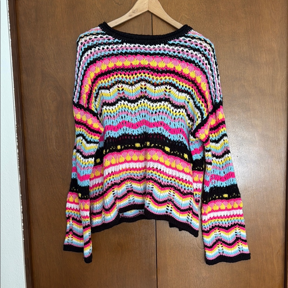 Colorful Striped Knit Sweater